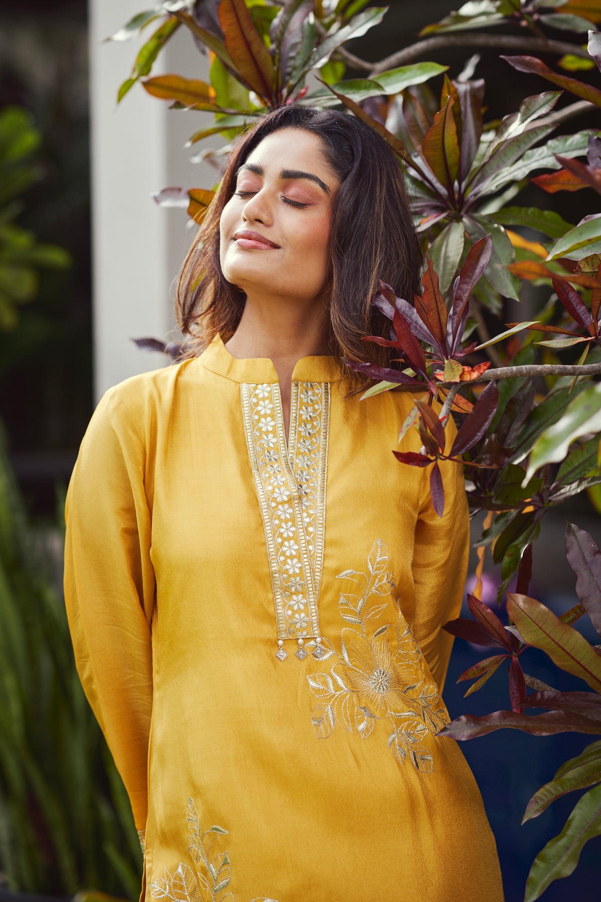 Sunlit Mustard Tissue Dupatta Set