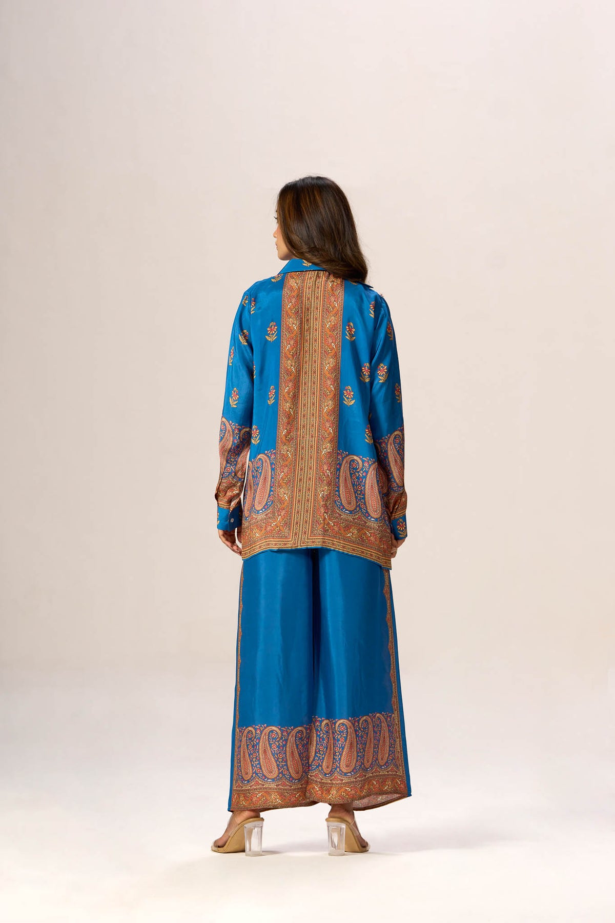 Blue paisley co-ord set - alternate angle