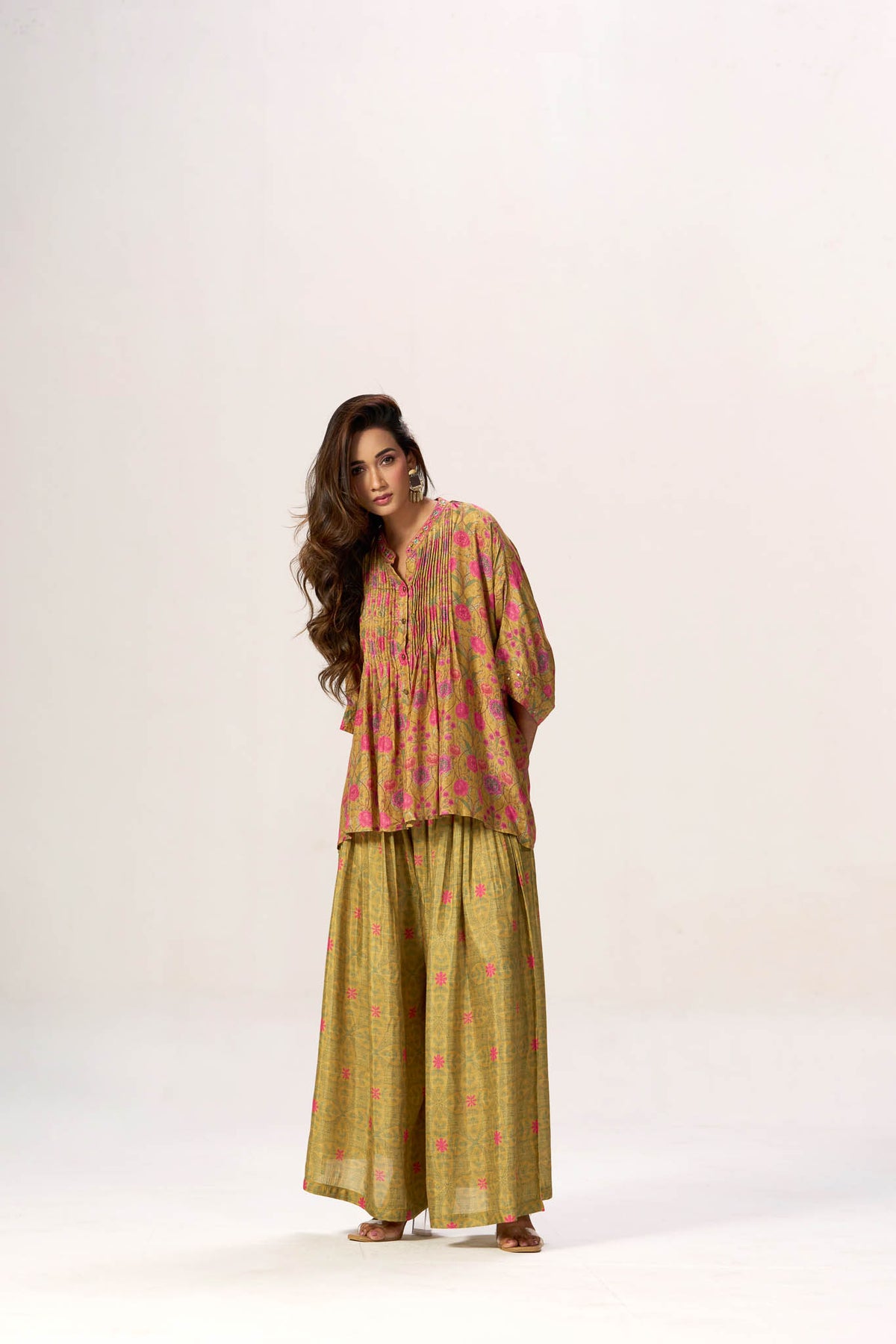 Meher Viscose Muslin co-ord set alternate front view