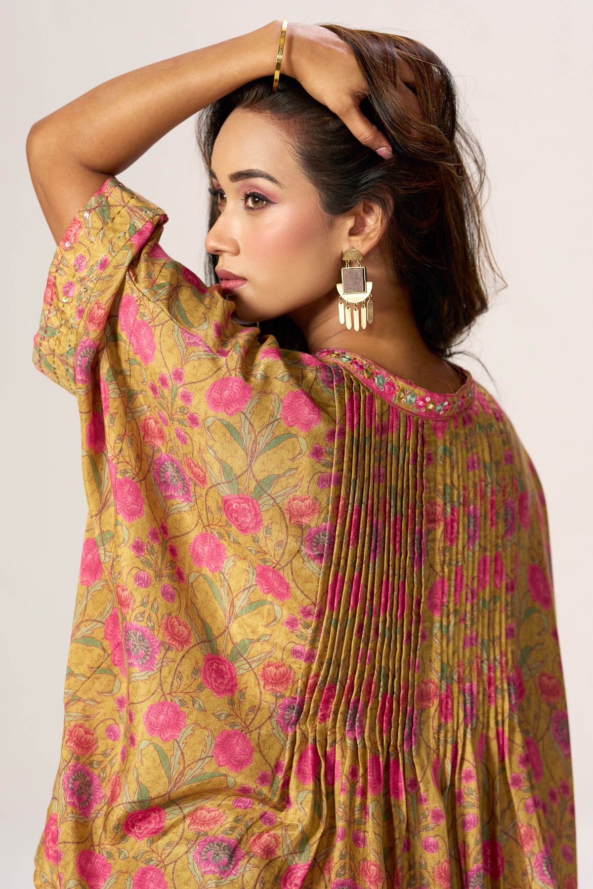 Meher Viscose Muslin co-ord set fabric and finishing detail