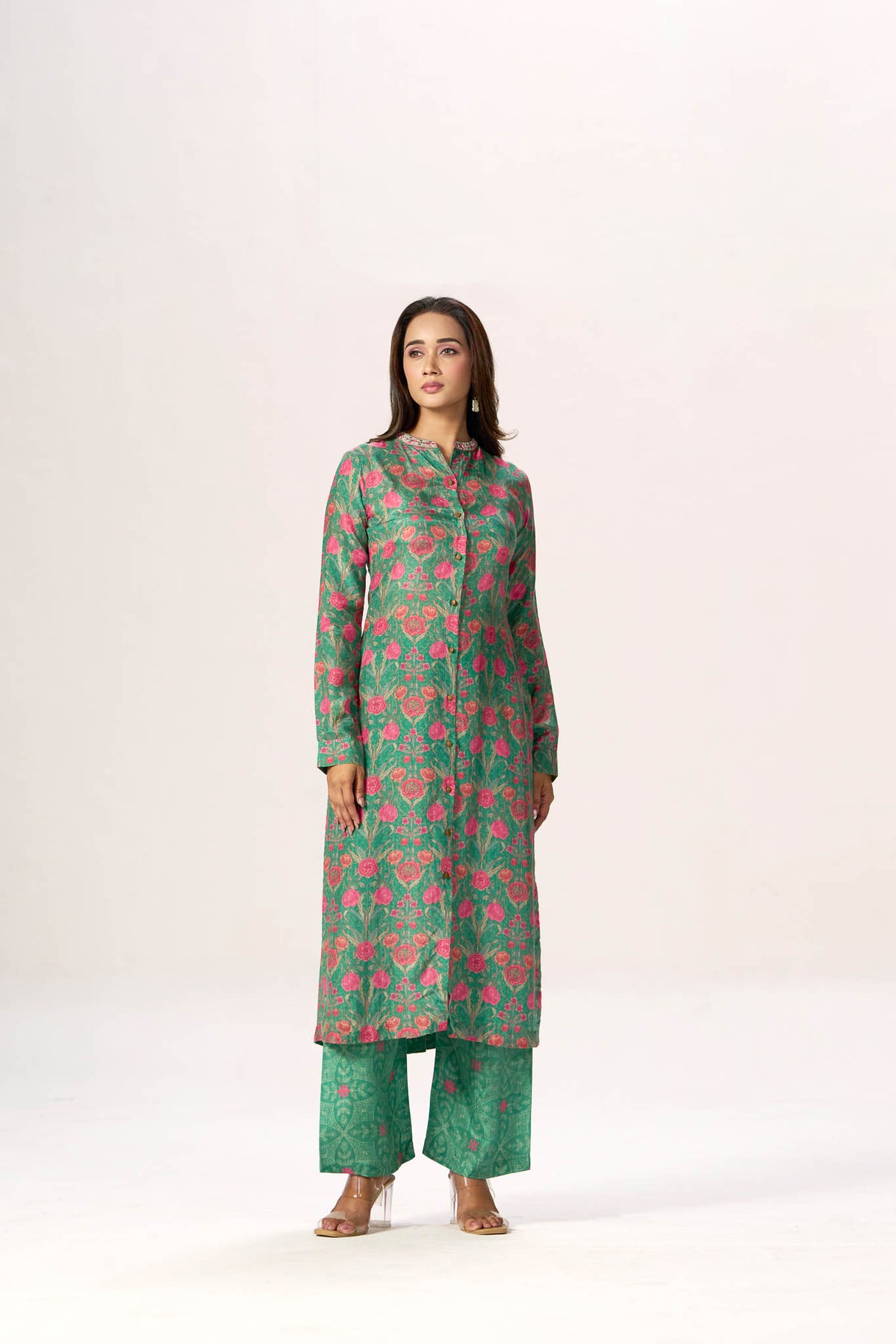 Gulbahar Viscose Muslin co-ord set front view