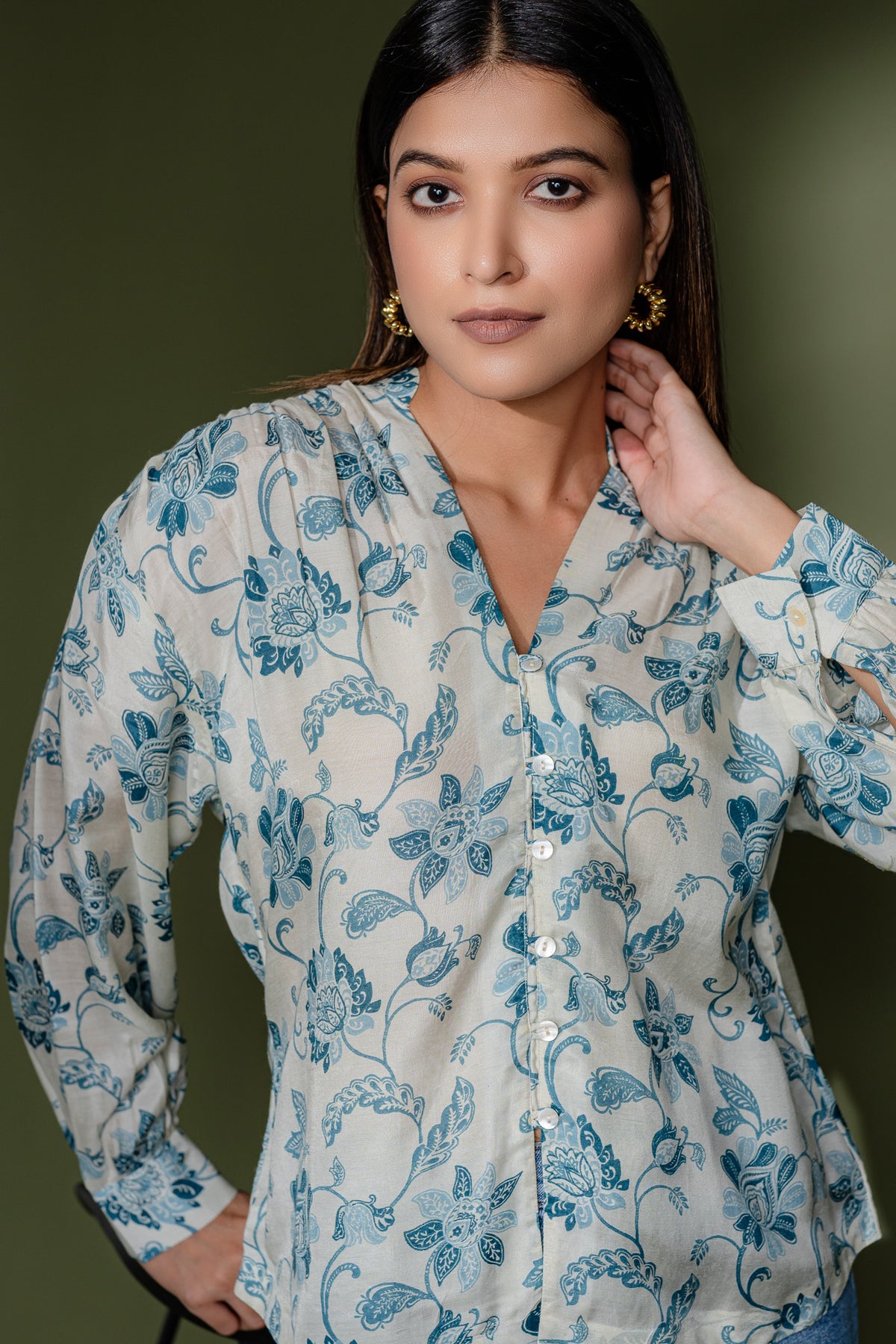 Blue Hours Muslin Shirt Top