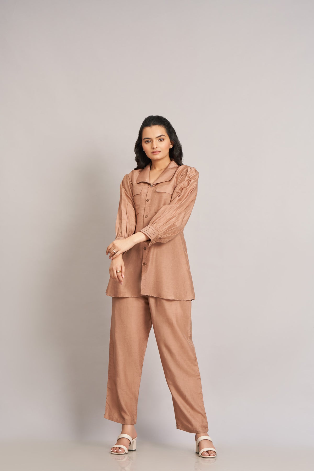 Dyed Hevay Natural Viscose Musline Co-ord set