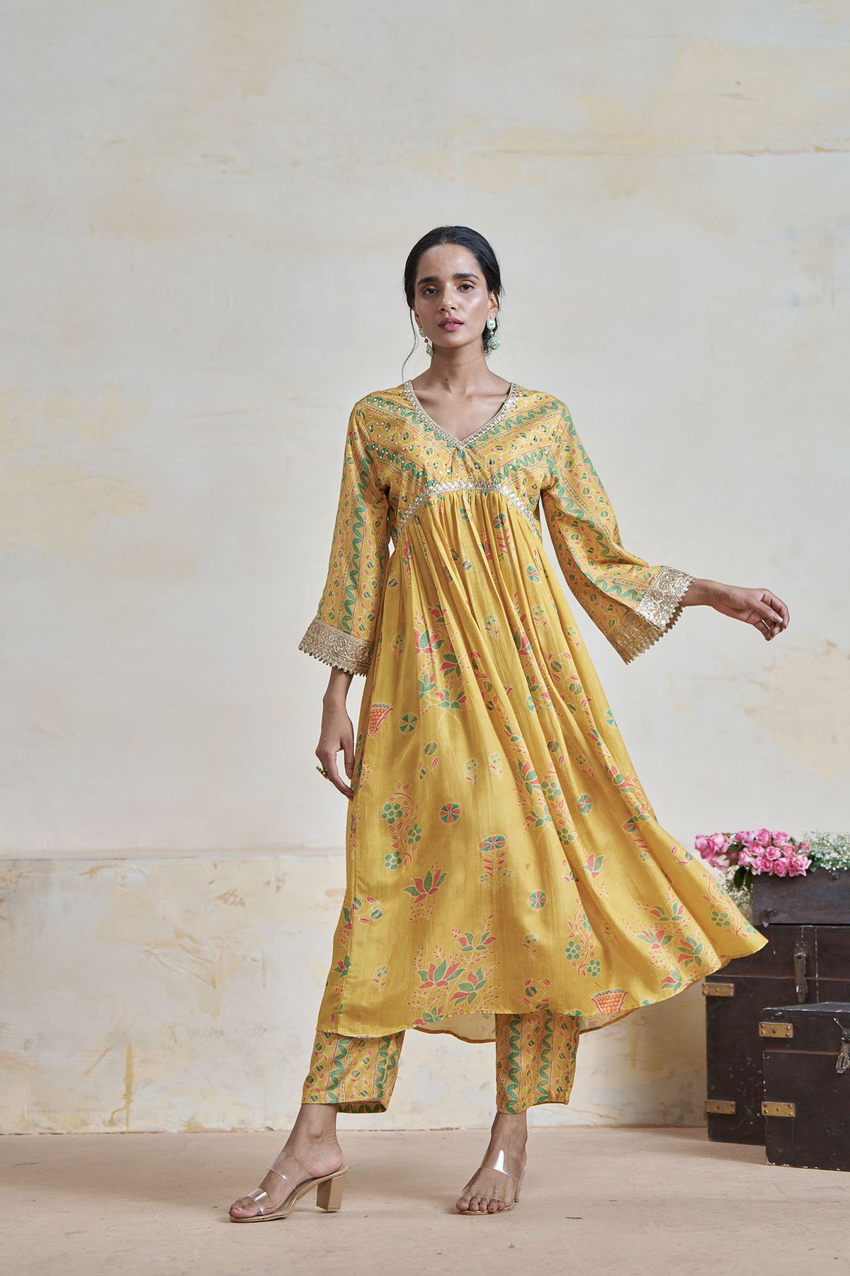 Printed Viscose Muslin Kurta Set