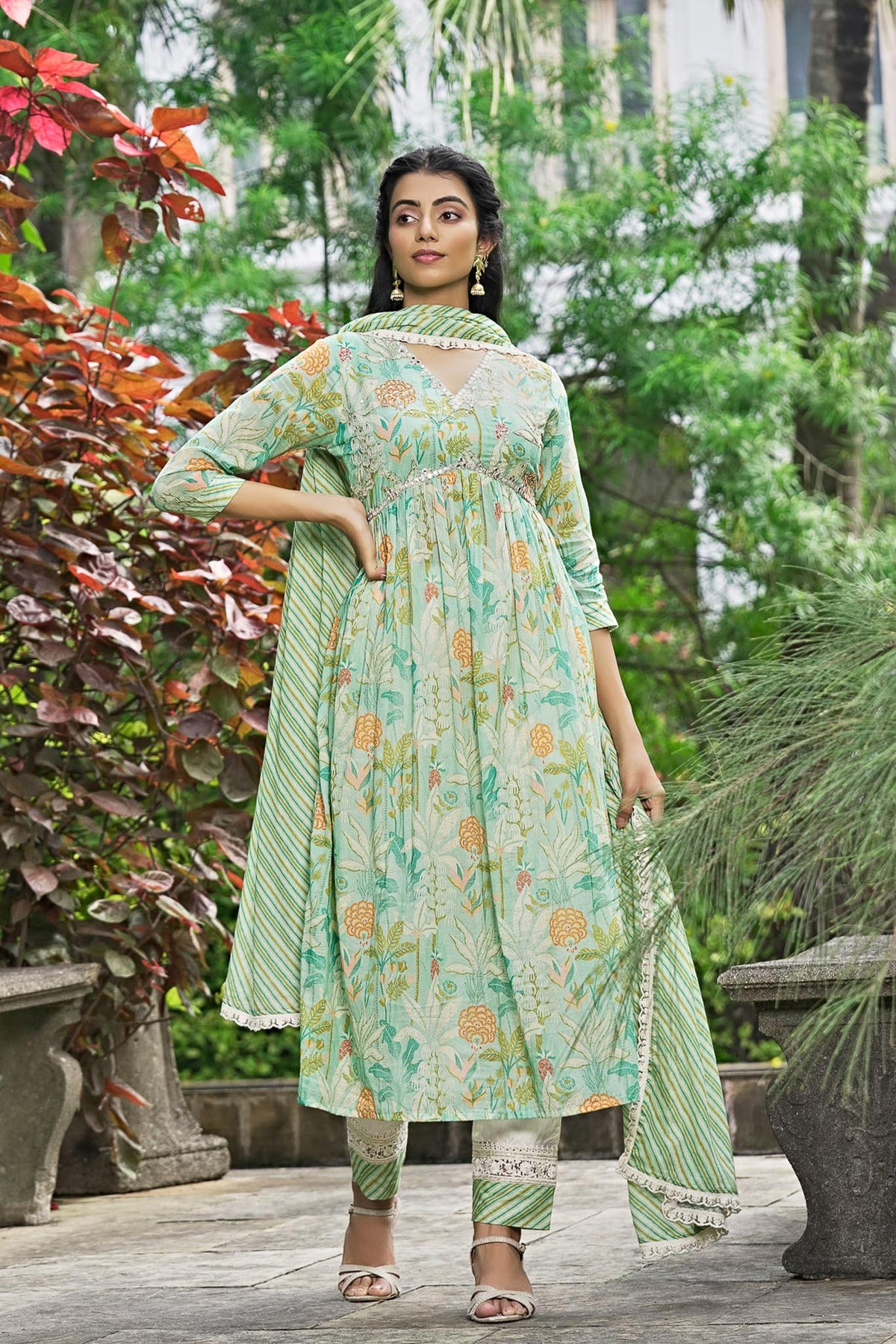 Mint Green Mul Cotton